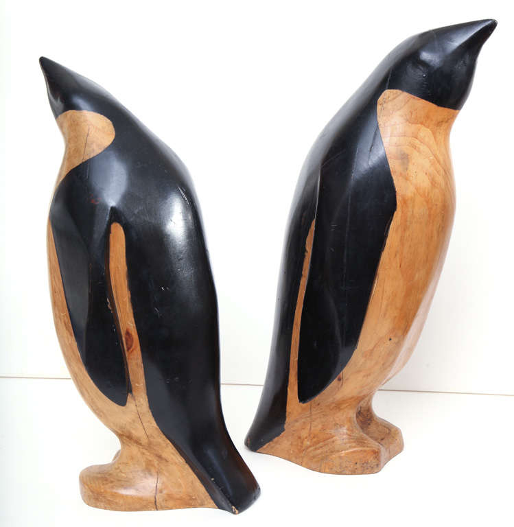 Very Large Pair of Art Deco Penguin Sculptures 1