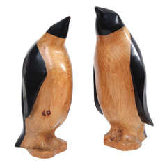 Very Large Pair of Art Deco Penguin Sculptures