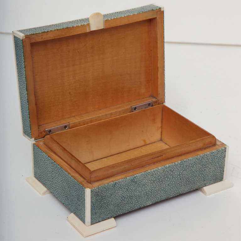 Art Deco Shagreen & Ivory Box