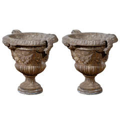 Pair 20th c. French style urns