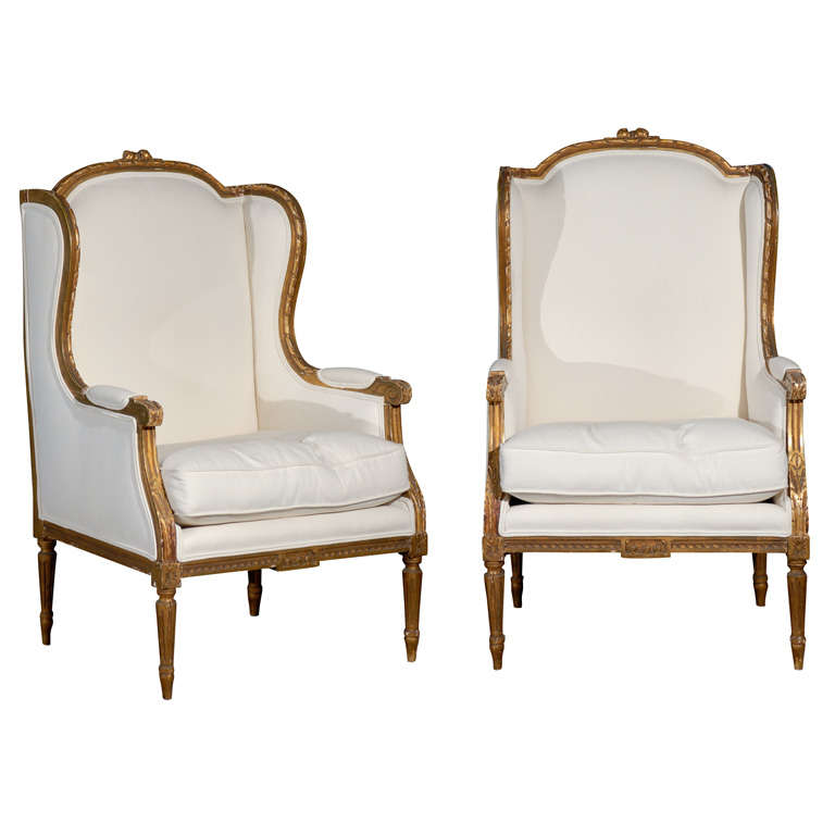 Pair of 19th Century Carved French Chairs at 1stDibs