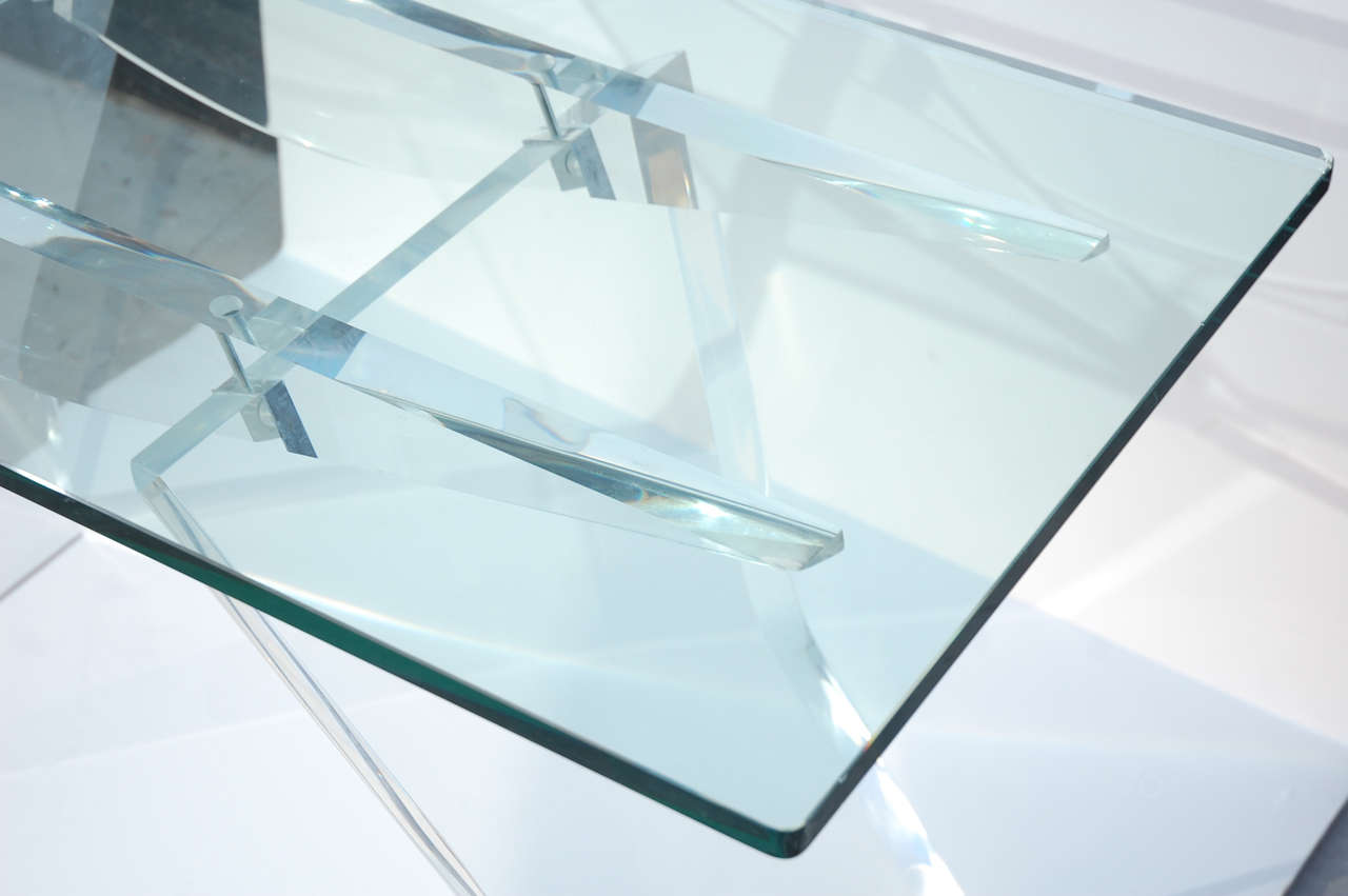 American Lucite Console Table