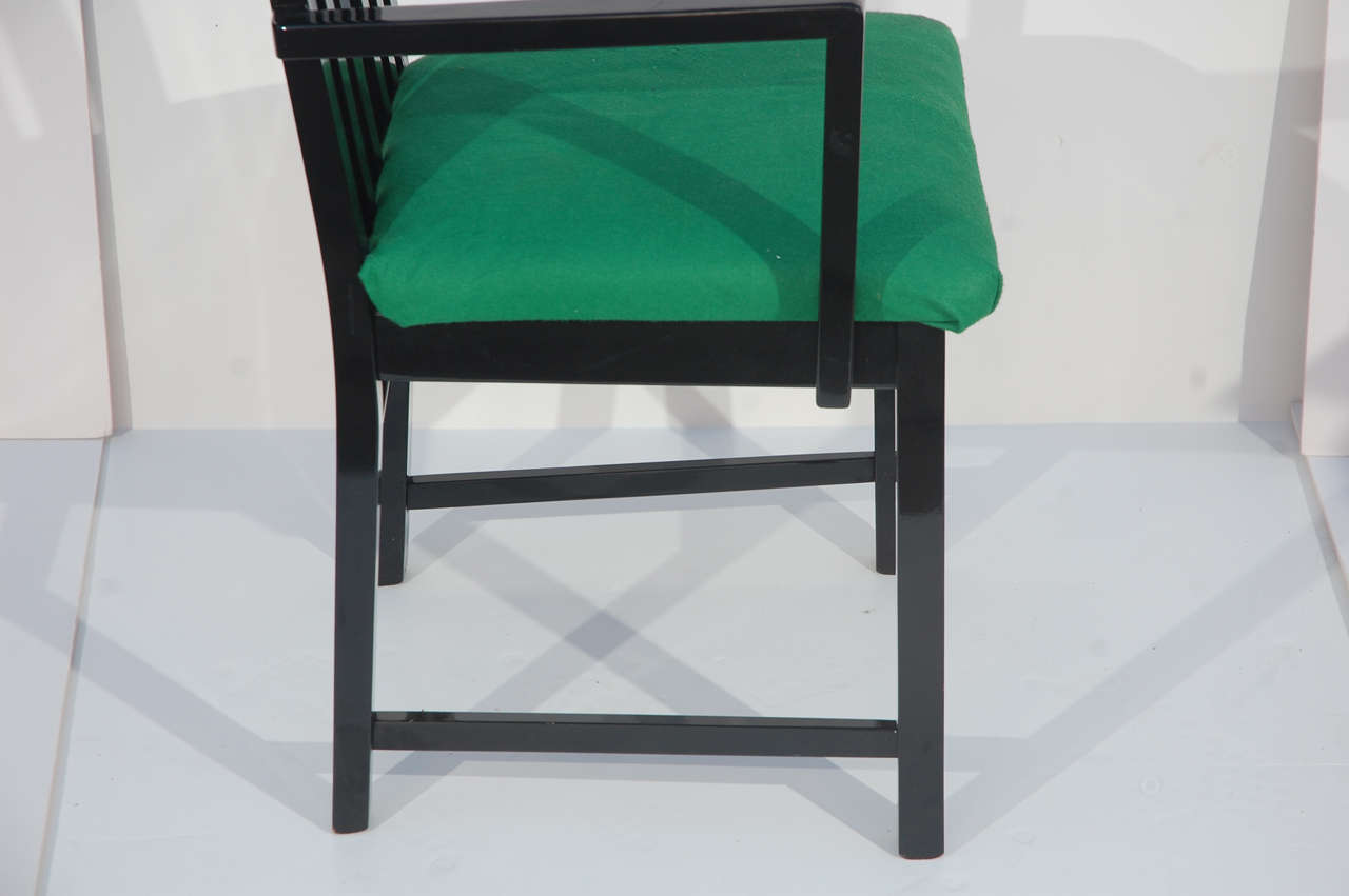 Black Lacquer Arm Chairs 3