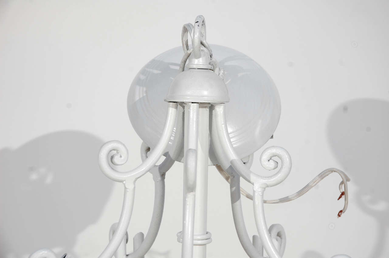 Mid-20th Century Faux Bamboo Pagoda Chandelier