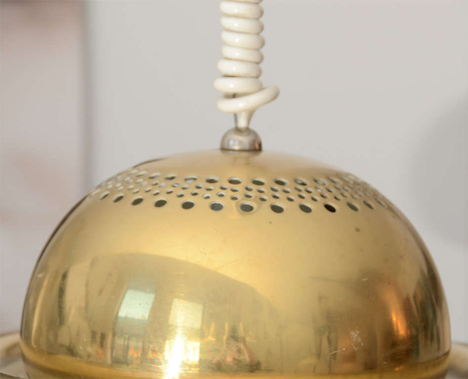 Italian Brass Pendant Light by Tobia Scarpa