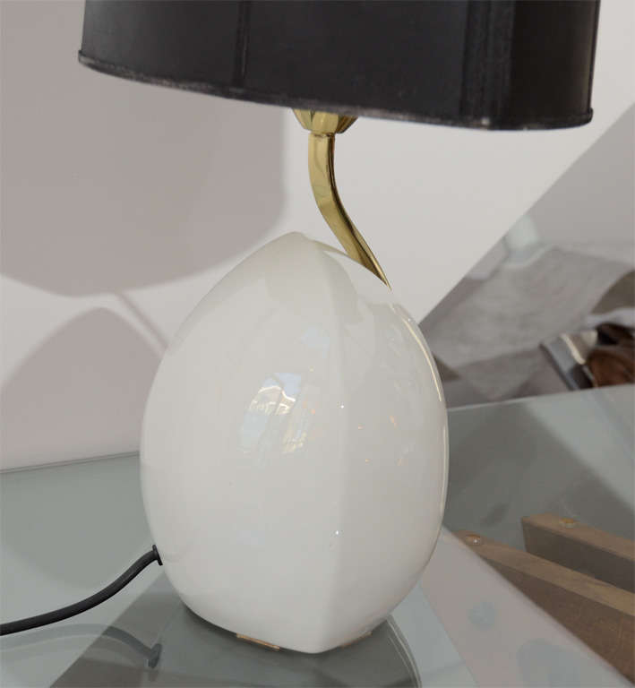 Polished Set of Four Italian Ceramic Table Lamps by Lumi For Sale