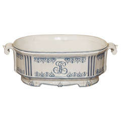 Blue And White Faience Dish From France