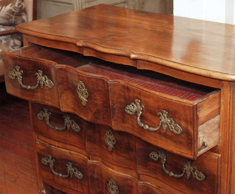 Wood Louis XV Walnut Regence Commode