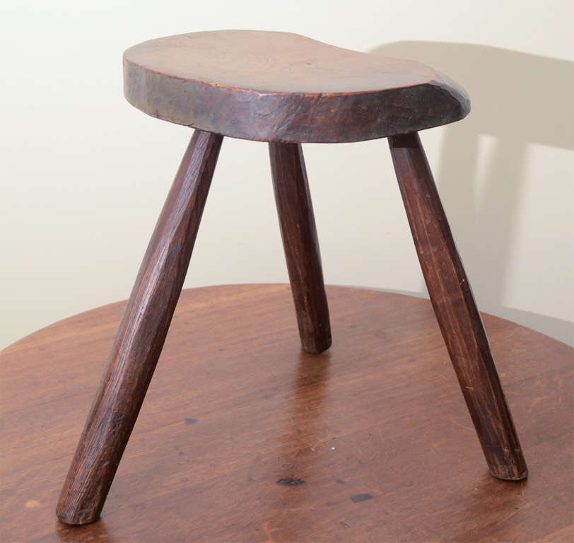 Wooden Stool in the Manner of Charlotte Perriand