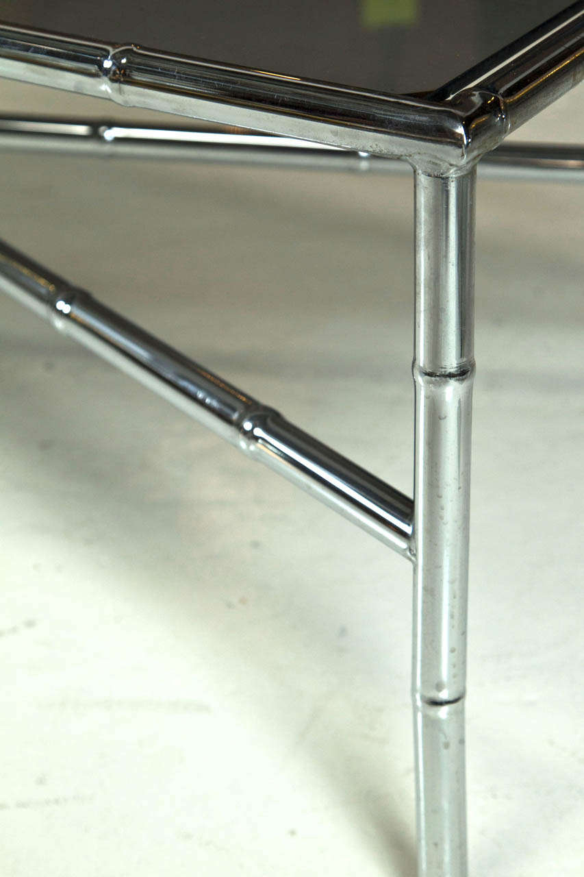 Chrome and Glass Mid Century Coffee Table 3