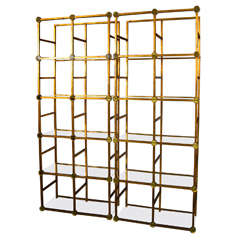 Pair of Midcentury Italian Six Shelf Etageres