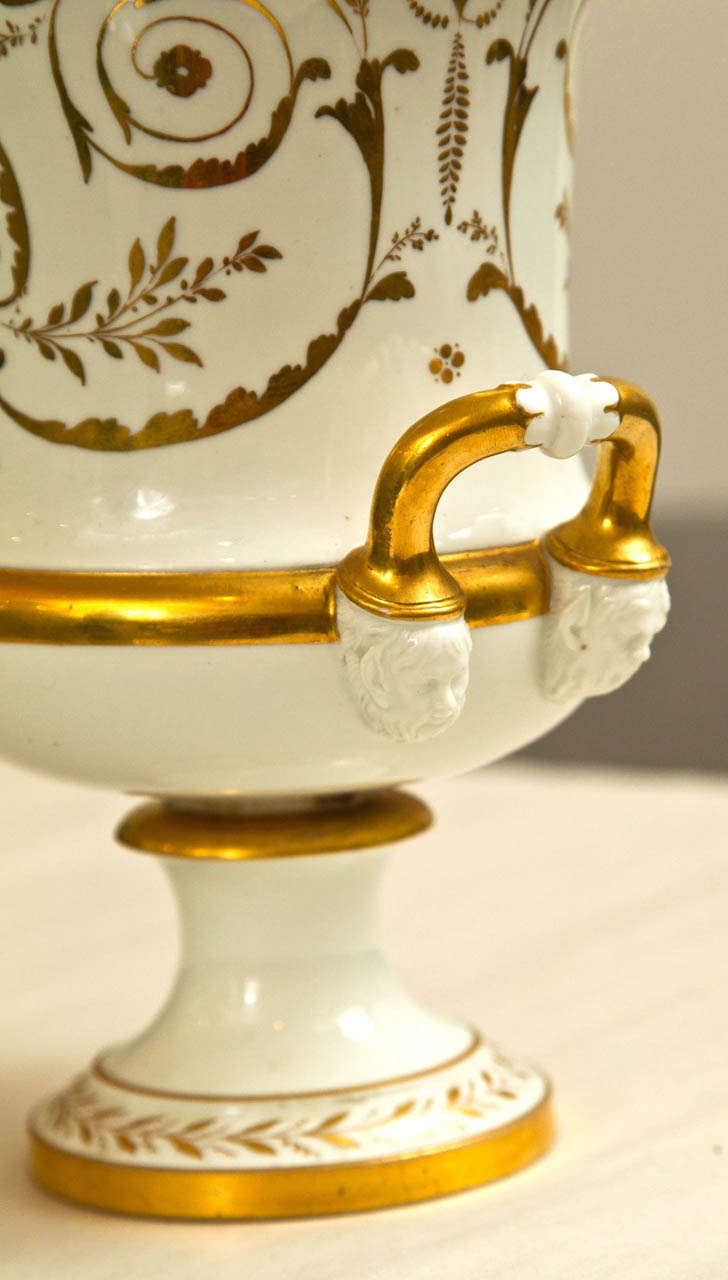 19th Continental White and Gilt Classical Urn 1