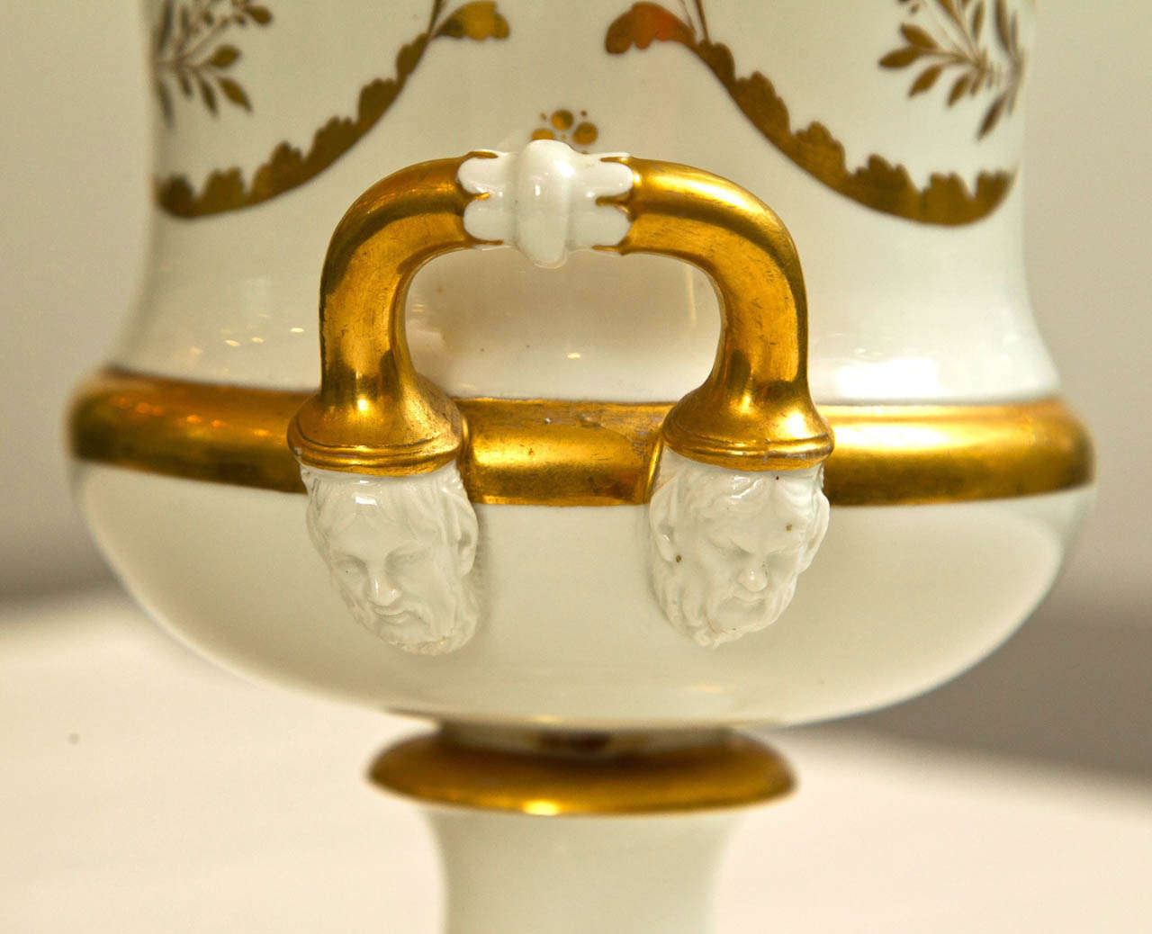 19th Continental White and Gilt Classical Urn 3