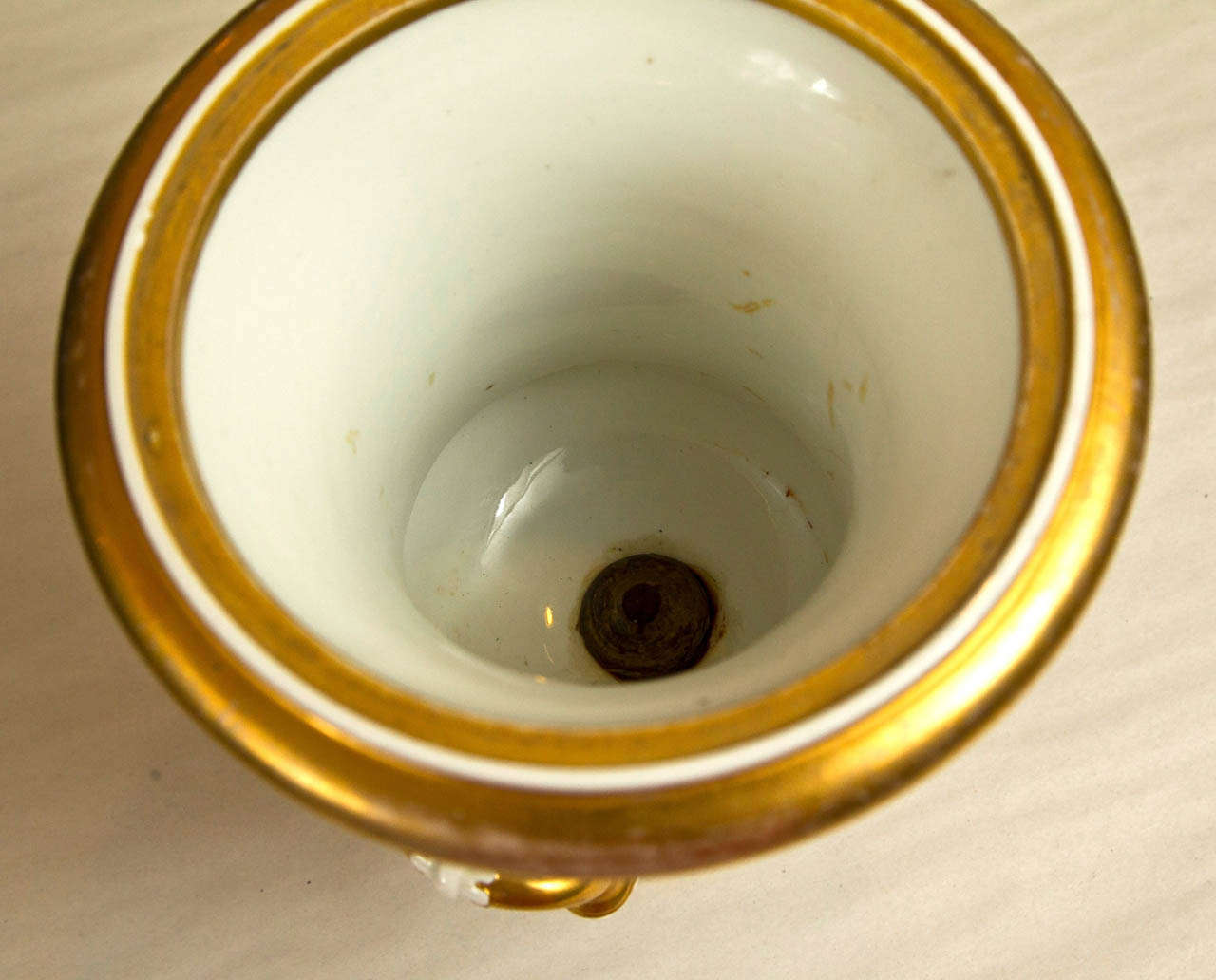 19th Continental White and Gilt Classical Urn 4