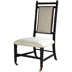 19th C English Bobbin Nursing Chair