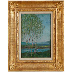 Original 1915 Framed Oil on Canvas by Max Wieczorek, Signed and Dated