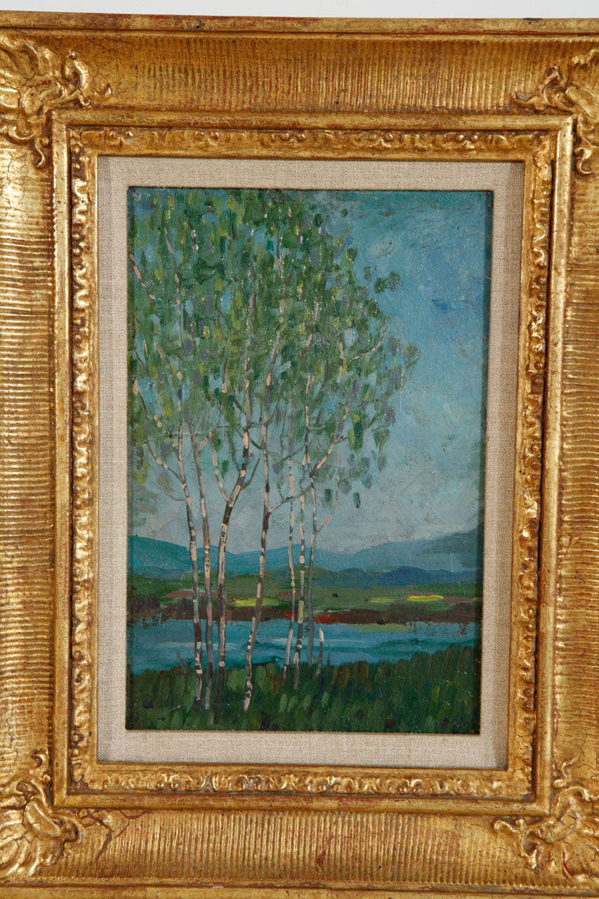 American Original 1915 Framed Oil on Canvas by Max Wieczorek, Signed and Dated