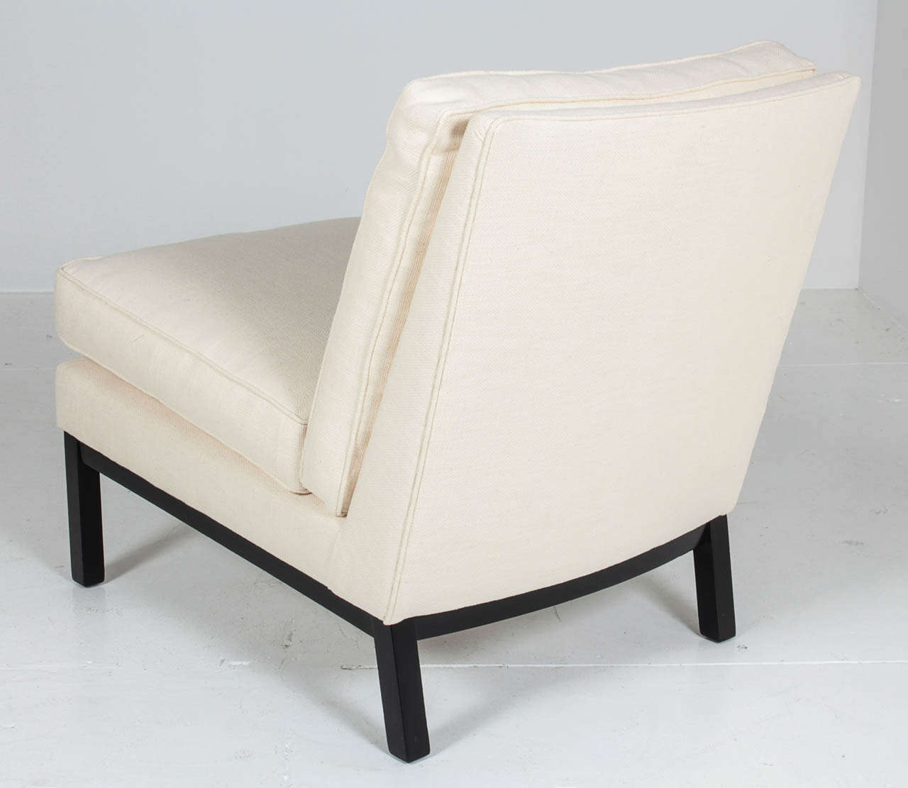 Walnut Pair Slipper Chairs by Harvey Probber