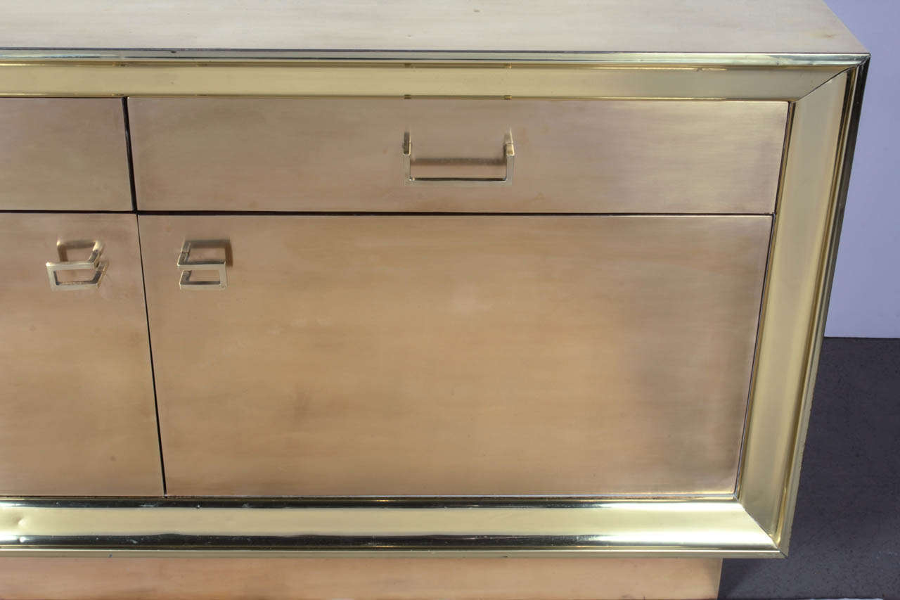 American Pair Brass Low Cabinets