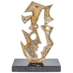 Anthony Quinn "Face and Hand Mirror Coronation" Bronze Maquette, 1991 5