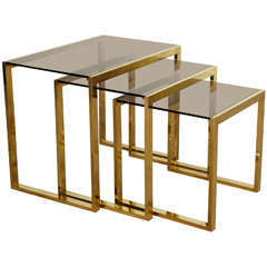 Set of Three Romeo Rega Nesting Tables