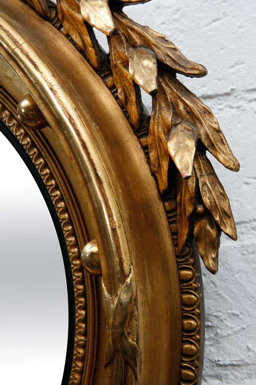 antique federal mirror with eagle