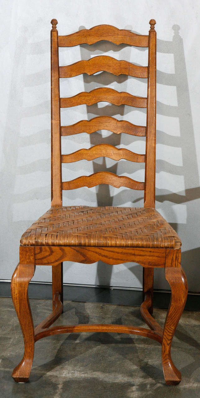 oak ladder back dining chairs