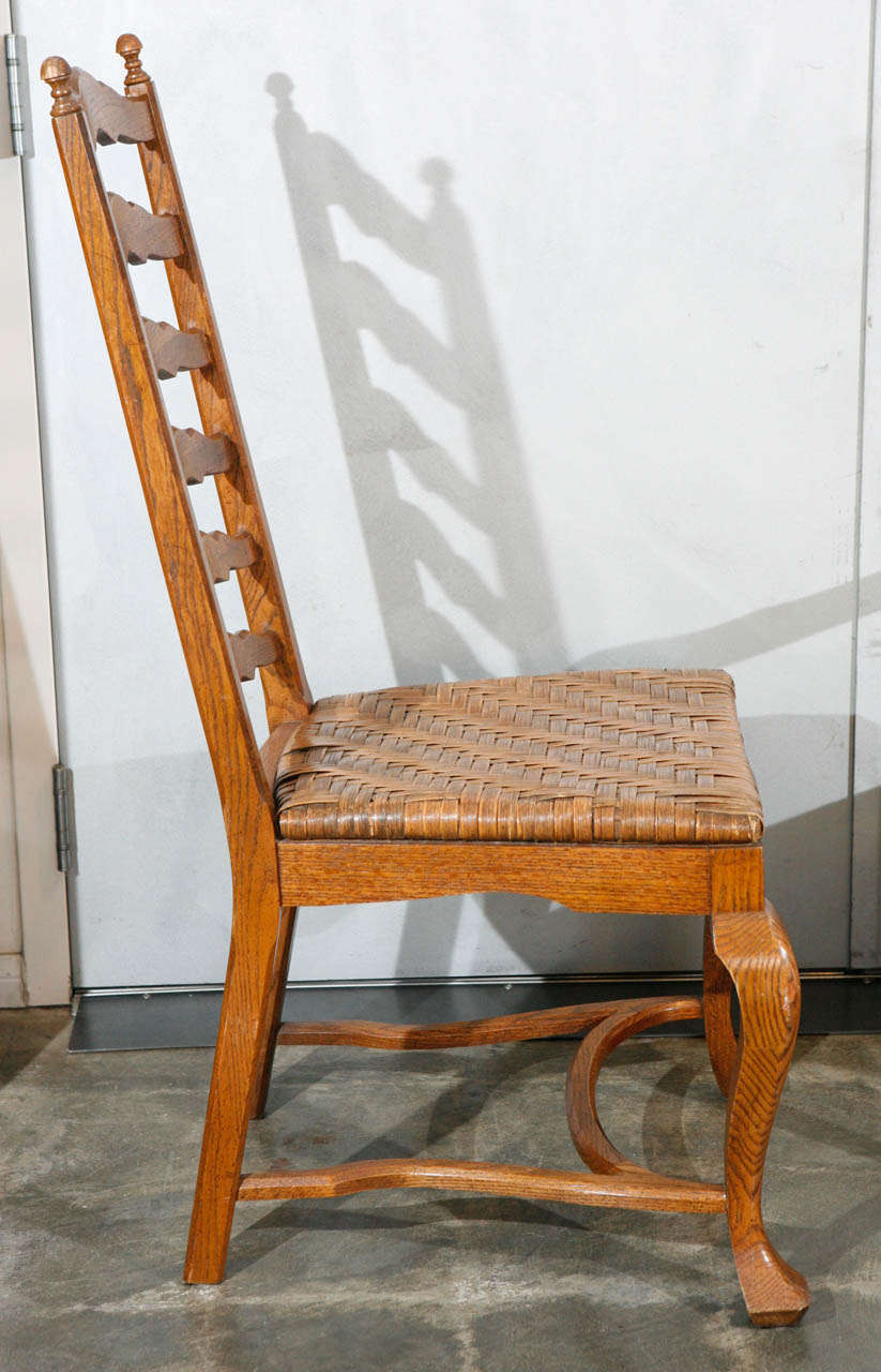 oak ladderback dining chairs
