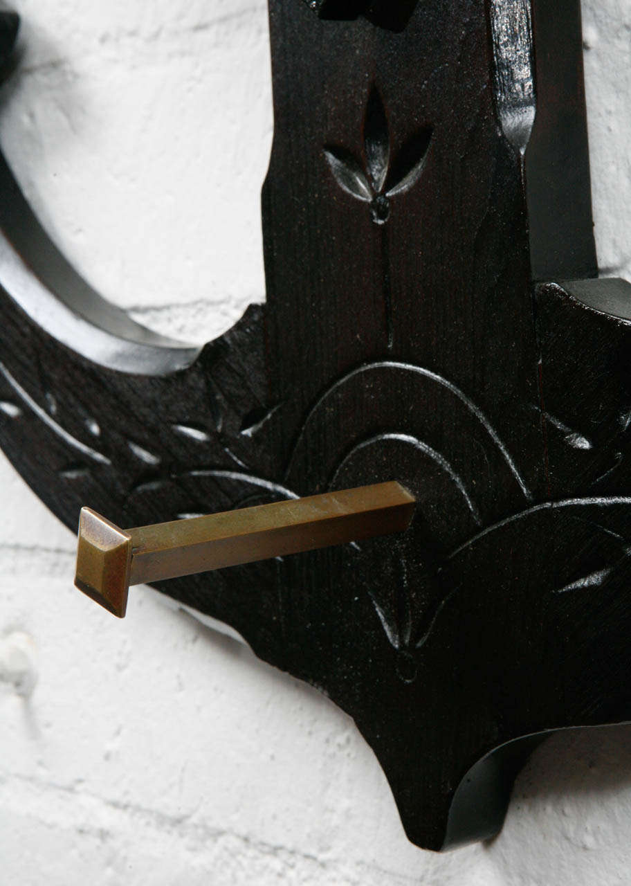 American Large Eastlake Anchor Wall Rack with Mirror
