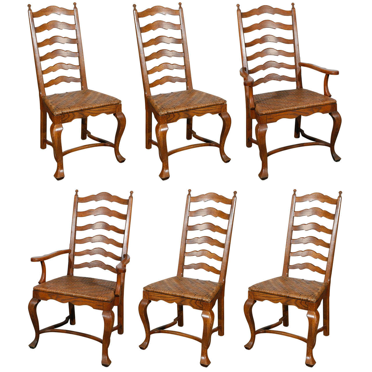 Phenomenal Masonic Lodge Oak Chairs at 1stdibs