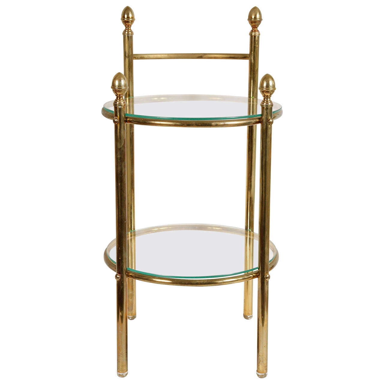 Two-Tier Brass Side Table