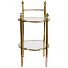 Two-Tier Brass Side Table