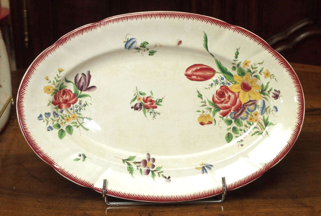 19th Century Fiaence Pexonne Dinner Service In Good Condition For Sale In New Orleans, LA