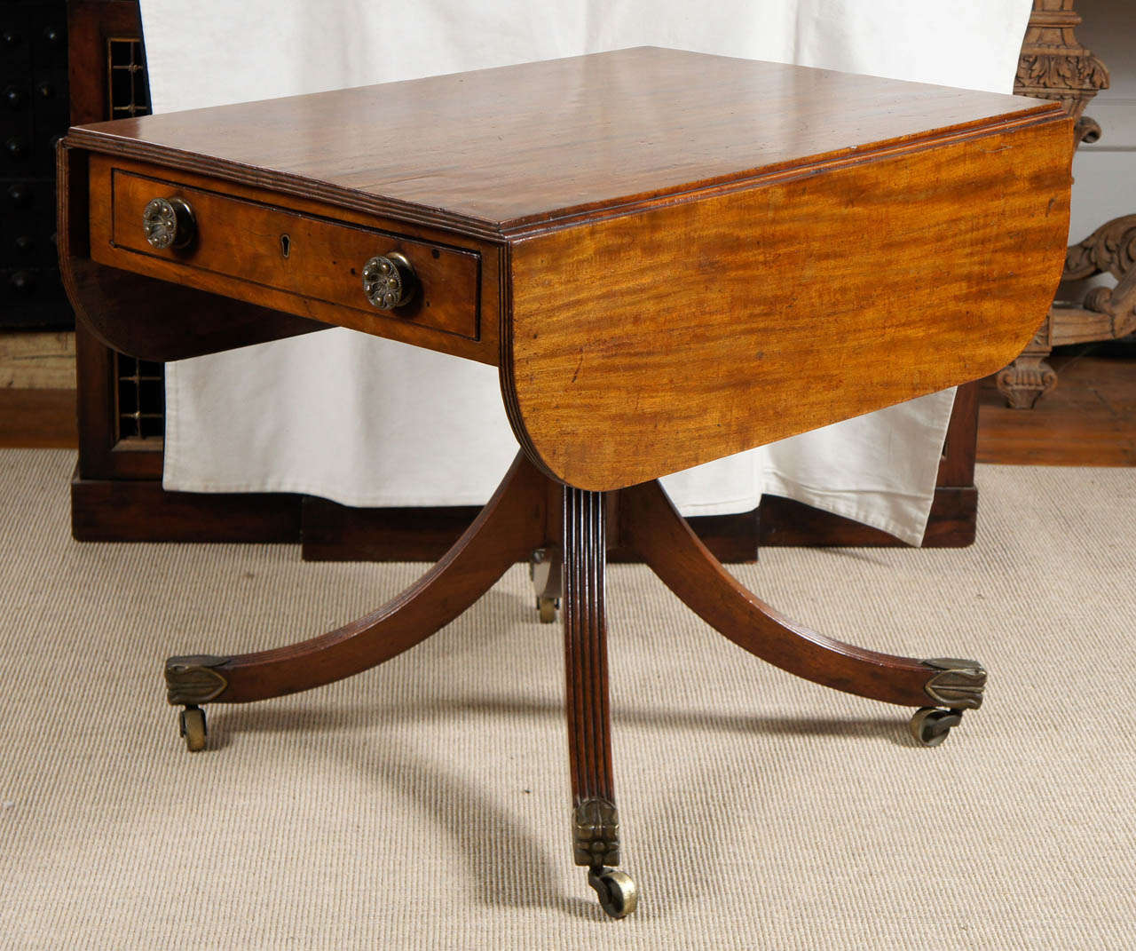 British George III Mahogany Side Table For Sale