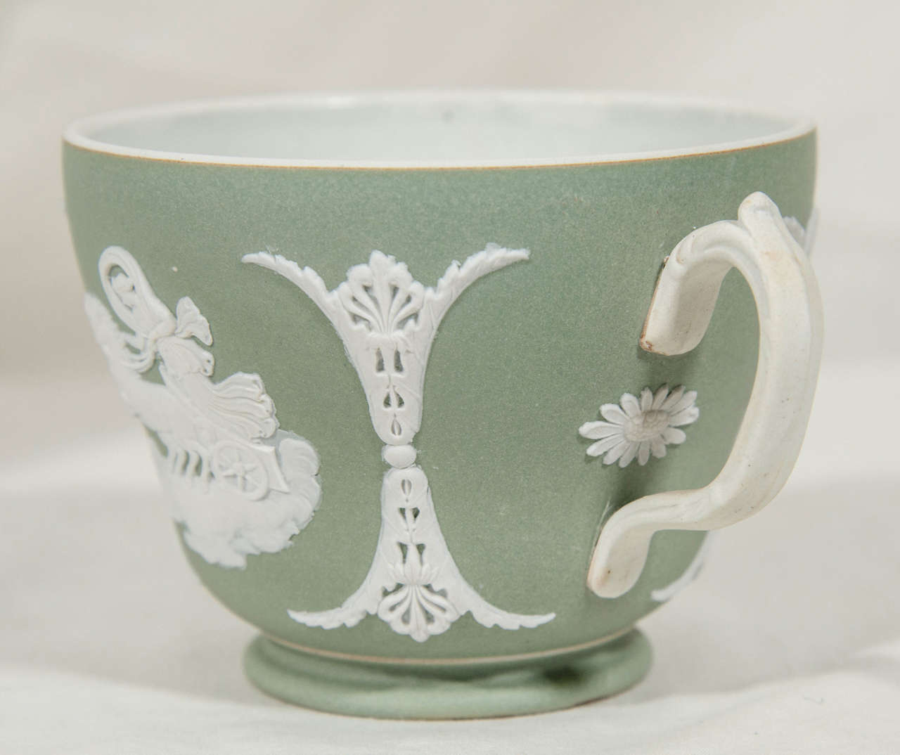 19th Century Antique Wedgwood Jasperware Tea Cup and Saucer