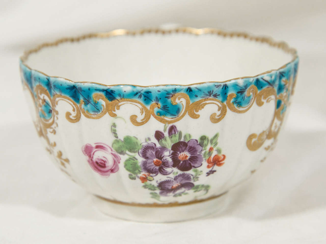 Porcelain A First Period Worcester  Tea Cup and Saucer