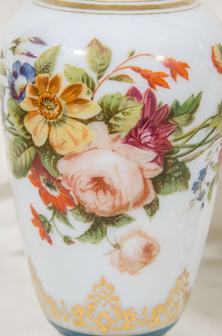 VASE CORNET EN opaline ancienne rose EUR 18,00 - FR