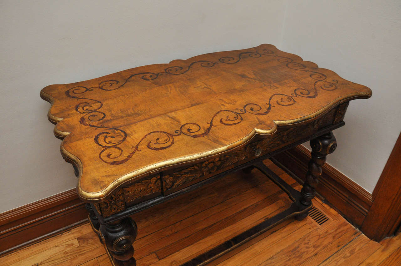 Late 19th Century Italian Gilded Hall Table For Sale