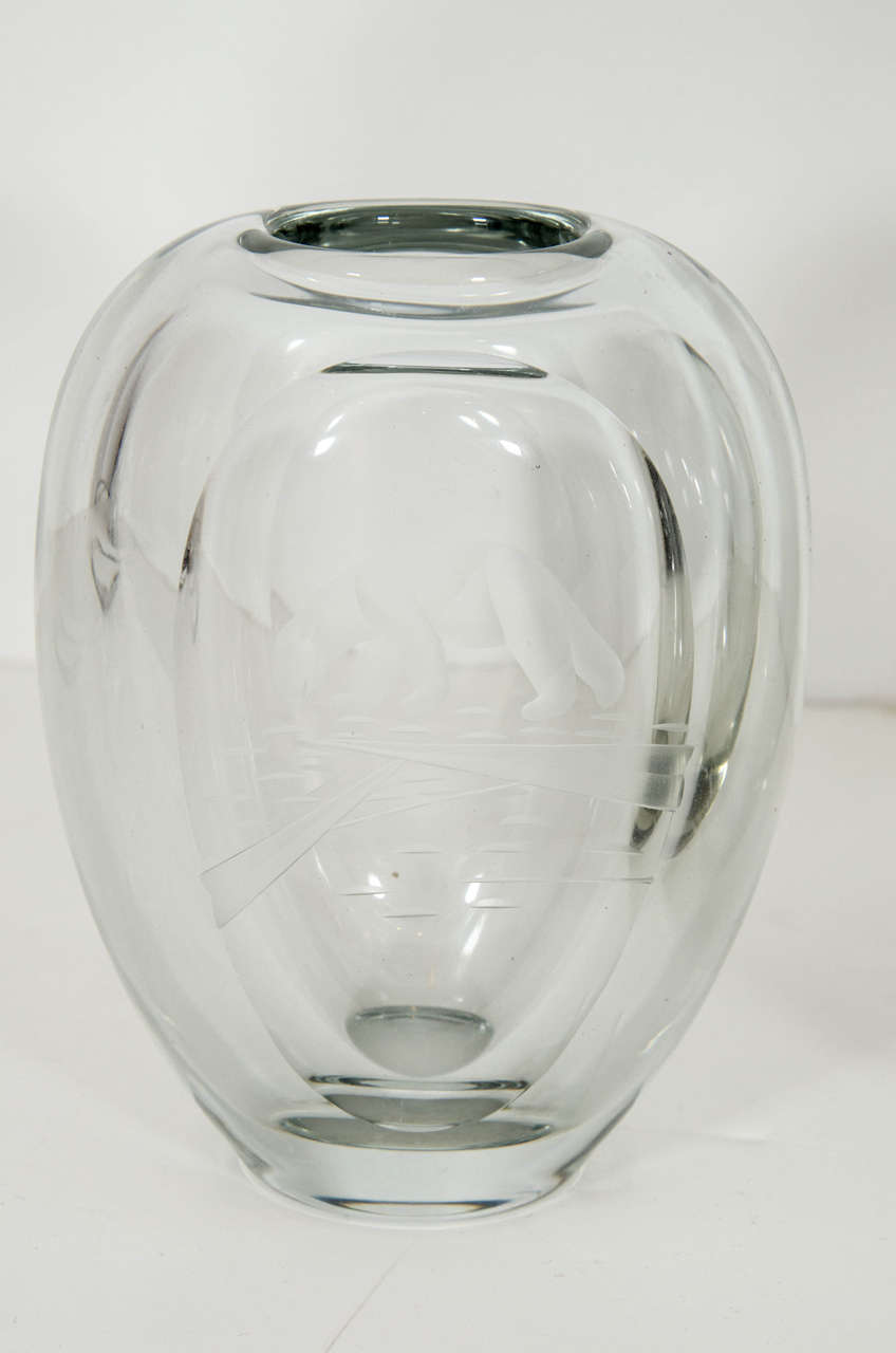 Art déco Vases en cristal « Callisto Myth » en vente