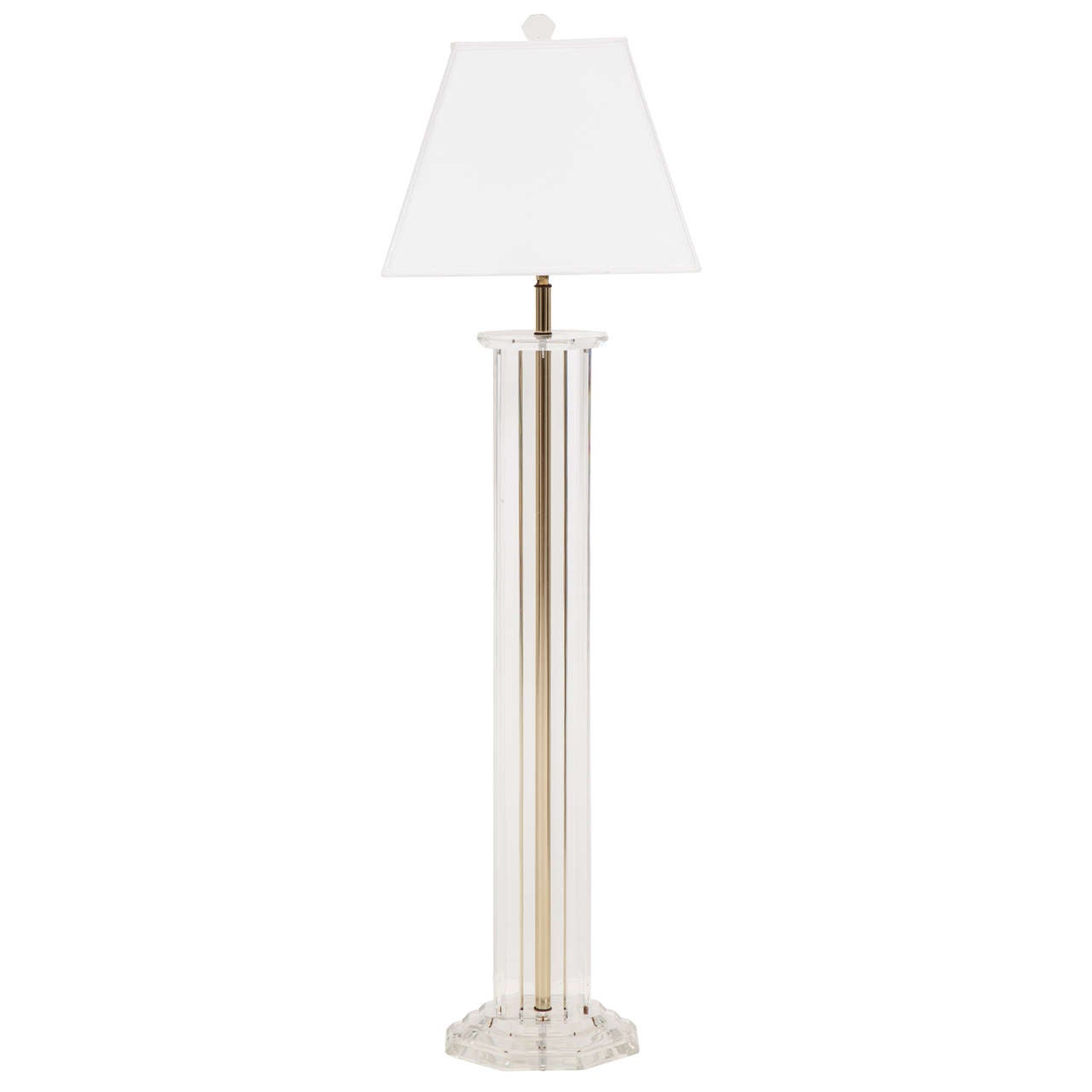 Stacked Spiral Lucite Floor Lamp at 1stDibs