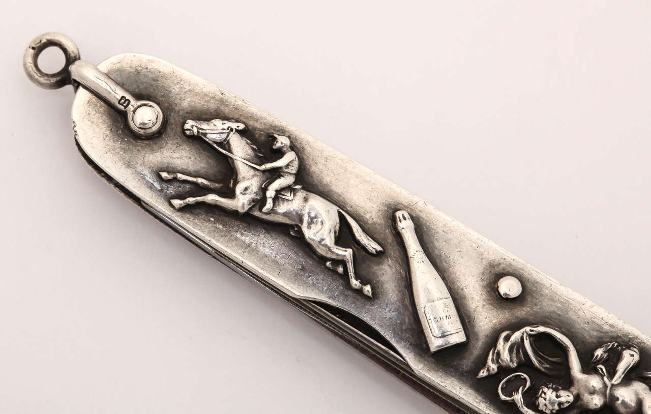 Sterling Four Vices Pocket Knife In Good Condition In New York, NY