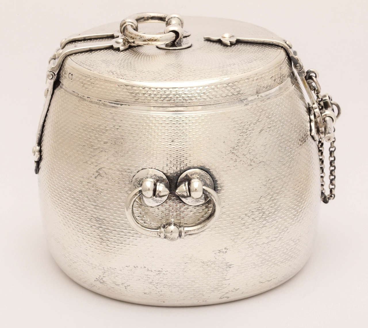 Exceptional quality English tea caddy.  

Retailed by Storr & Mortimer