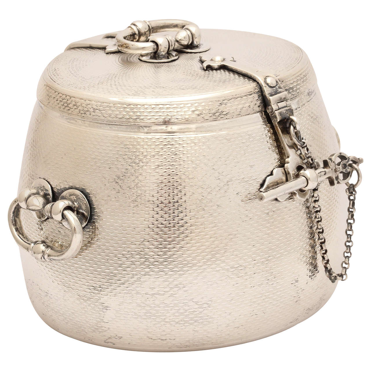 English Sterling Silver Tea Caddy For Sale