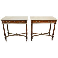 Near Pair of Louis XVI Consoles