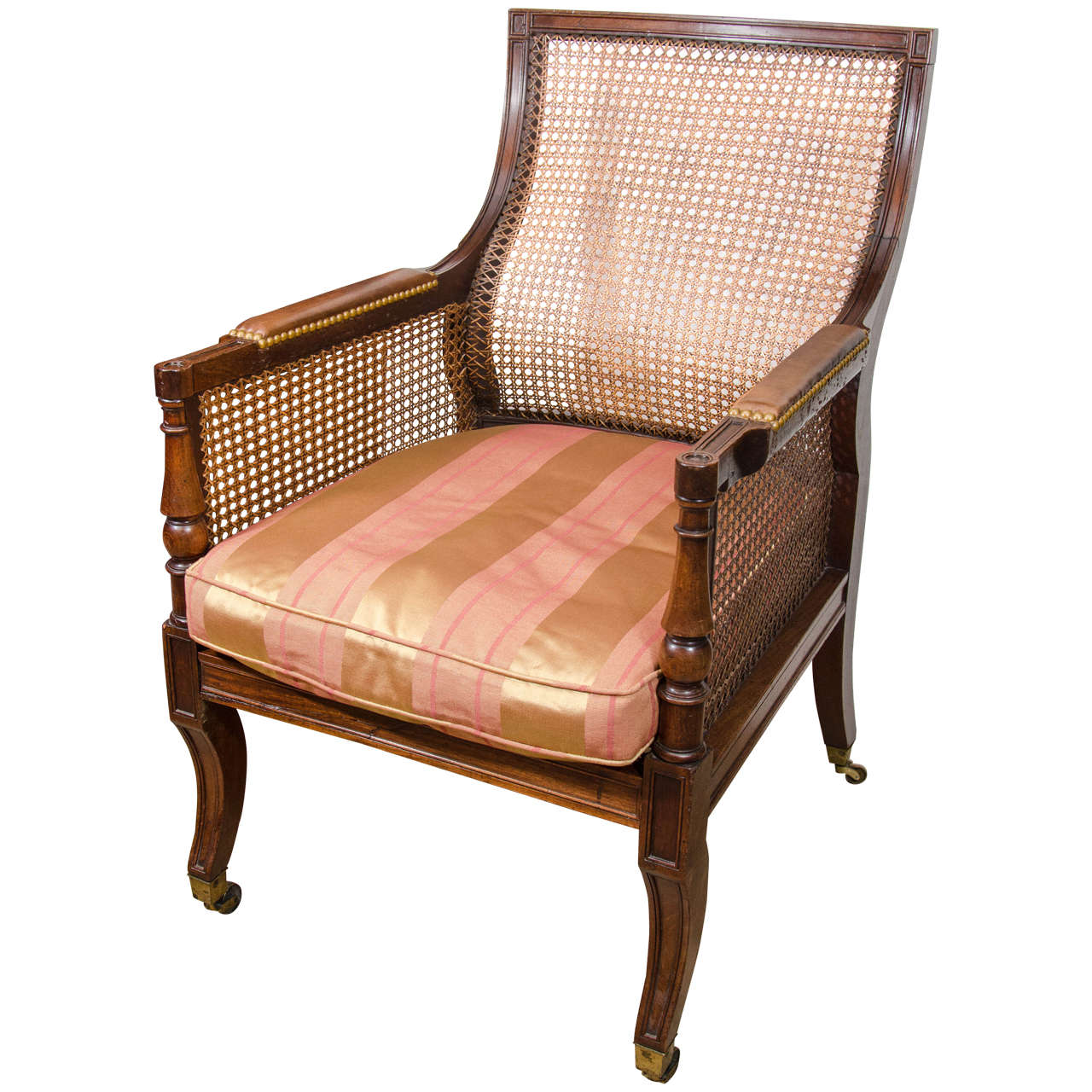 Regency Caned Library Bergere Chair