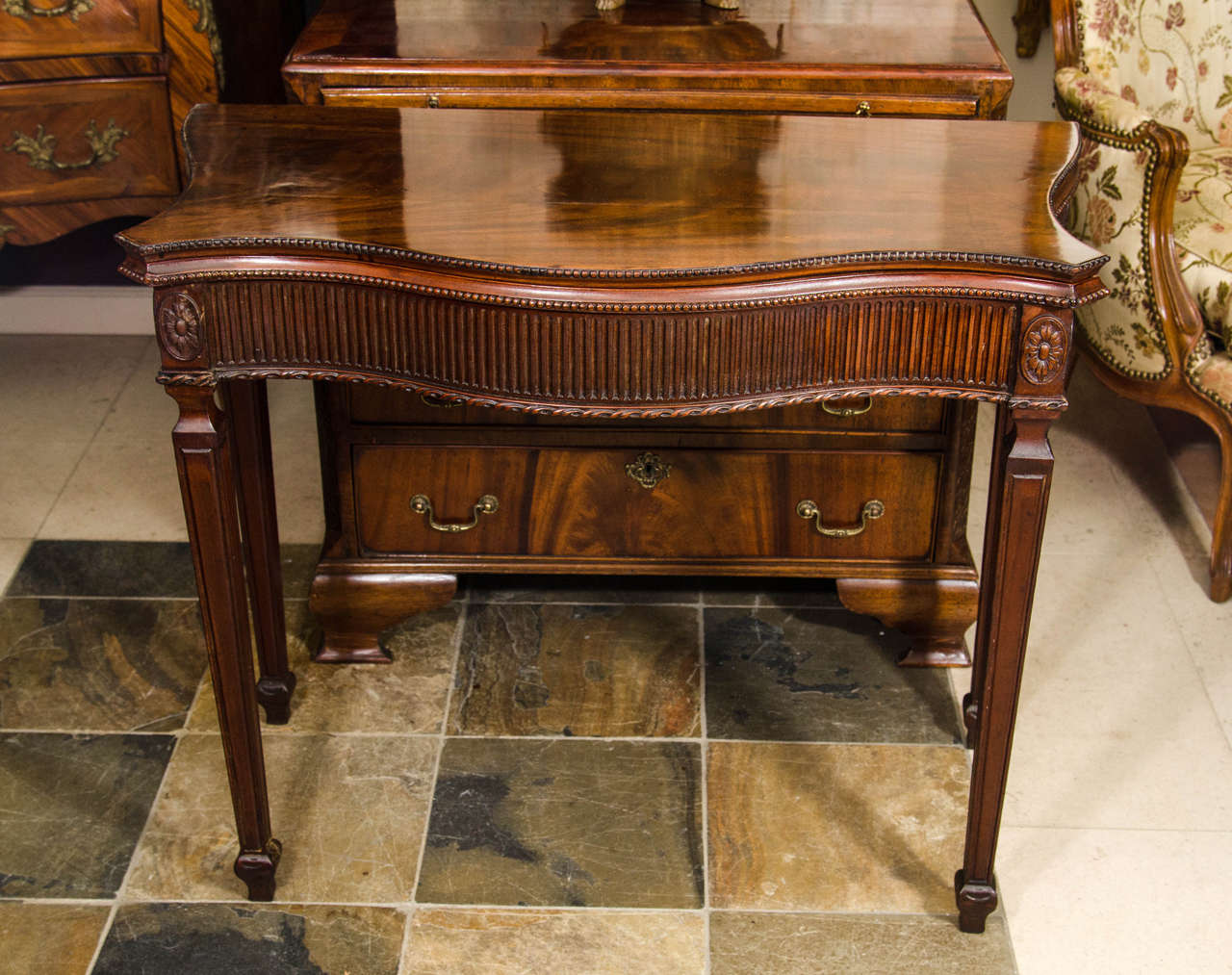 Chippendale George III Mahogany Card Table