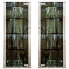 Pair of Stainless Steel Wall Cabinets