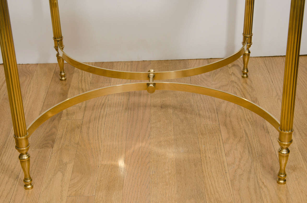 Italian Pair of Brass Decorative Side Tables