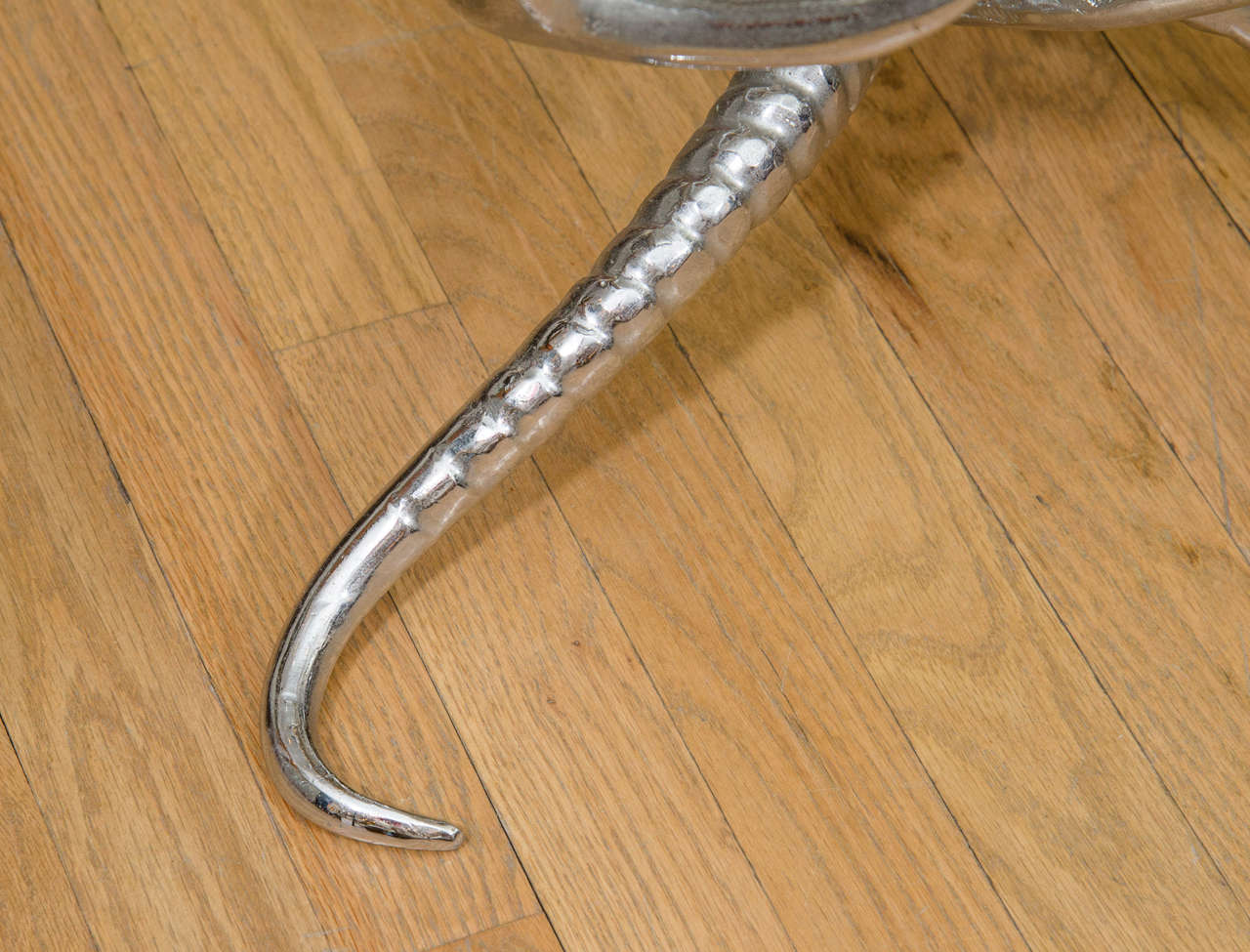 Small Circular Table with Nickel Horn Form Base 2