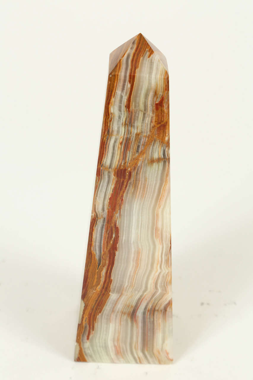 Small Onyx Obelisk In Excellent Condition For Sale In Los Angeles, CA